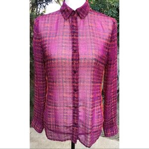 Hinge Plaid Blouse size XS